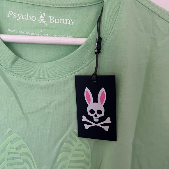 PSYCHO BUNNY MINT GREEN T SHIRT - Picture 3 of 3